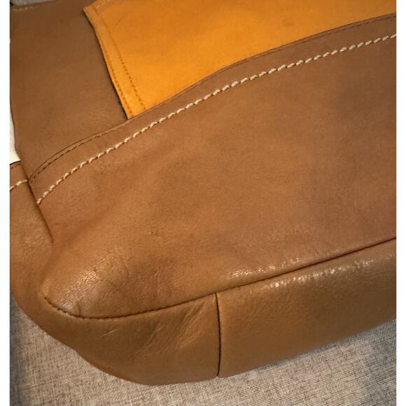 Coach Park Colorblock Brown Leather Hobo Bag 13.5"L x 3"W x 12.5"H Tote F24369 - Picture 10 of 14